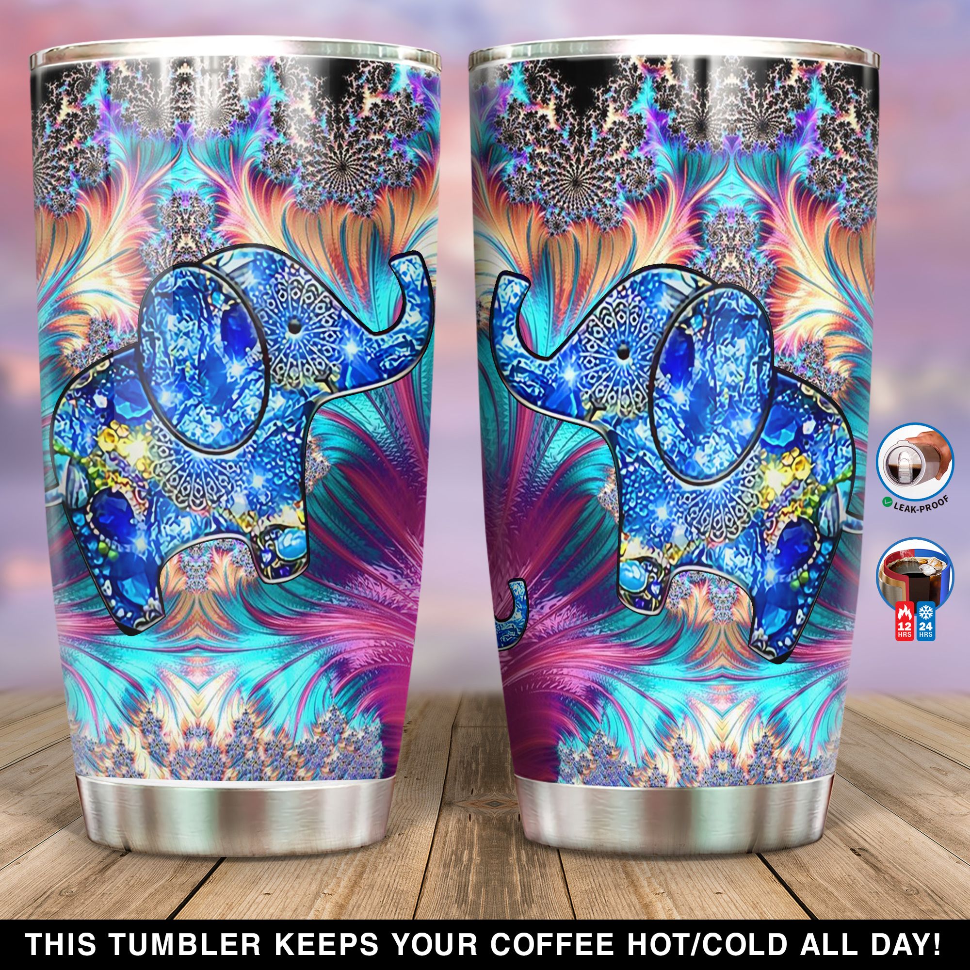 Personalized Elephant YP0903001XE Tumbler