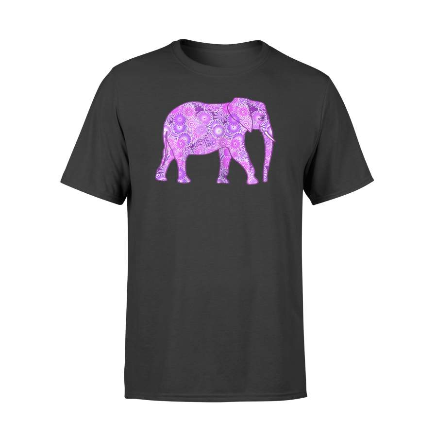 Fractal Swirl Elephant, Lilac, Orchid And Purple T-Shirt