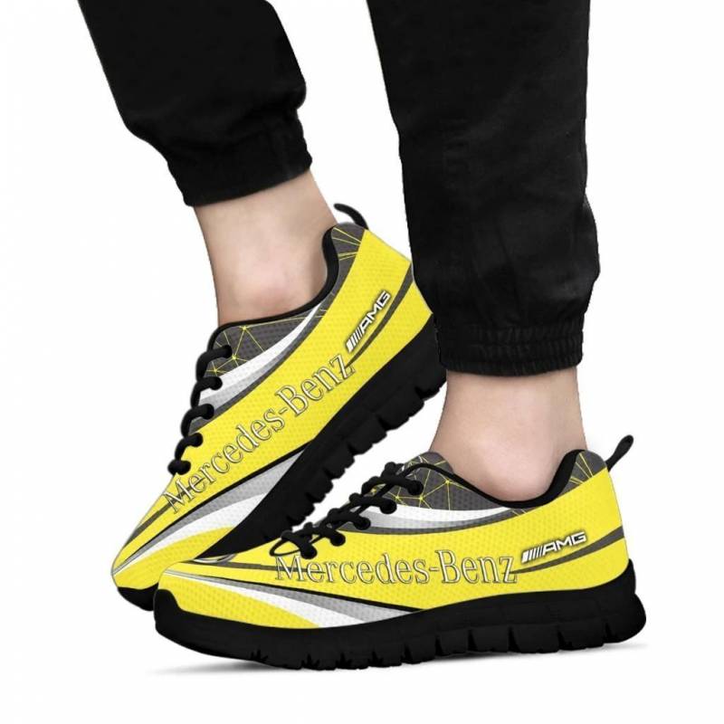 3D Printed Mercedes Benz- BDA Sneakers Ver6 For Men & Women (Yellow)