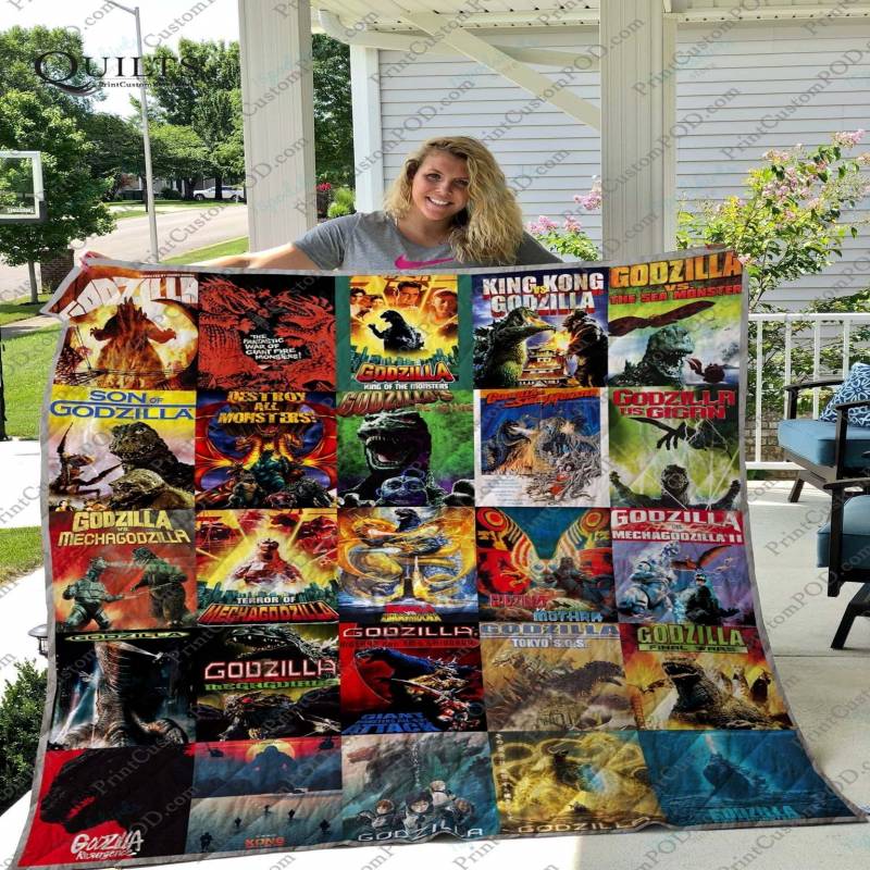 Godzilla Quilt Blanket For Fans