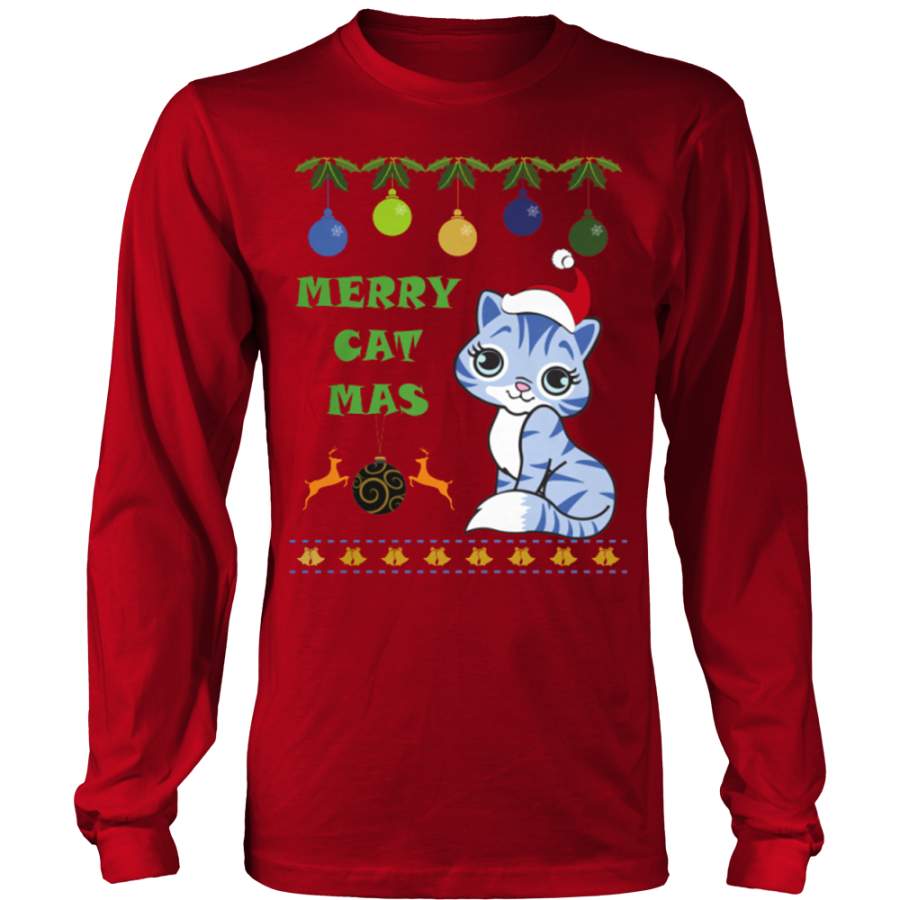 Ugly Christmas Sweater CatMas Hoodie