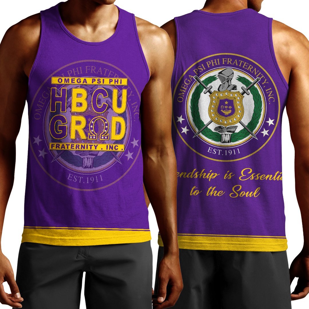 Wonderprint Tank Top Omega Psi Phi Men Tank Top Hbcu Style