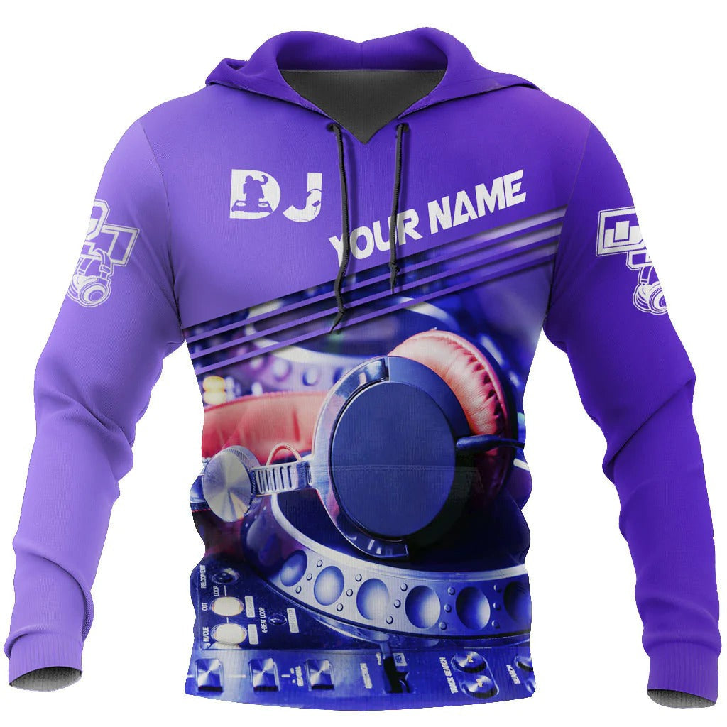 Personalized 3D Print Disc Jockey Hoodie, Dj Shirt For Musican, Dj Lover Gift