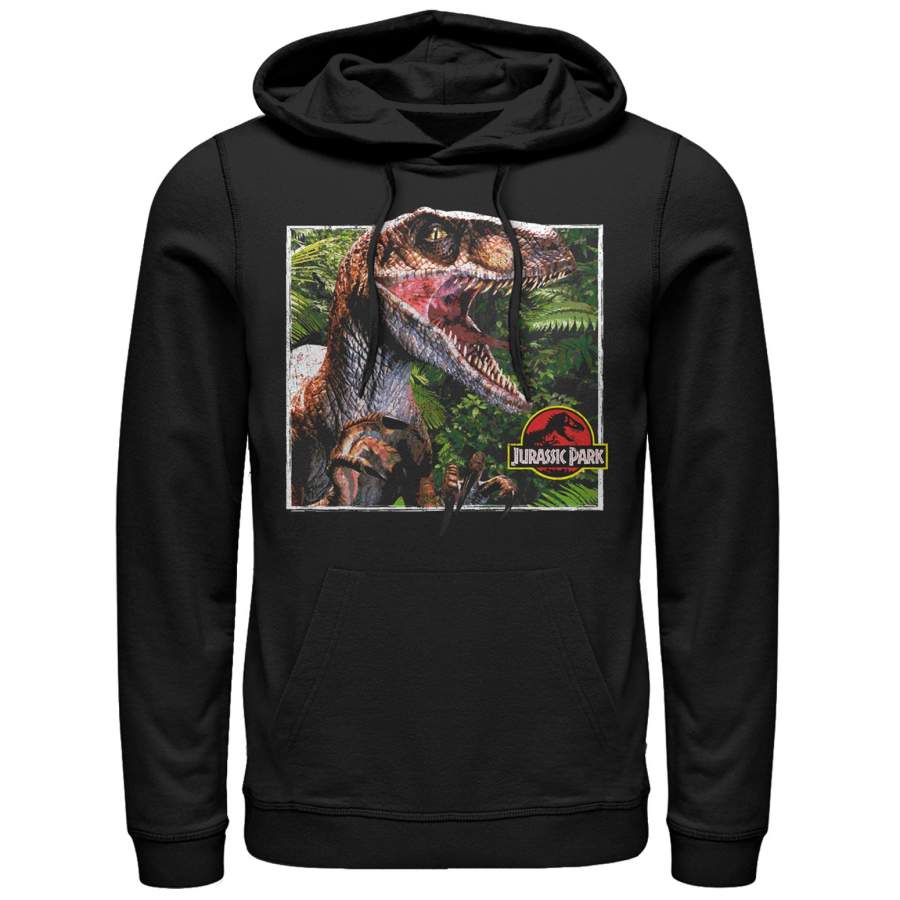 Jurassic Park Men’s Velociraptor Scene  Lightweight Hoodie