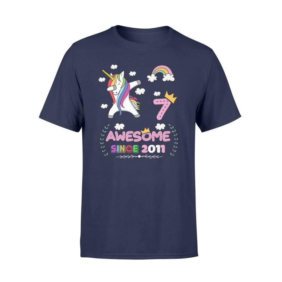 7th Birthday – Unicorn Dabbing Awesome Since 2011 T Shirt