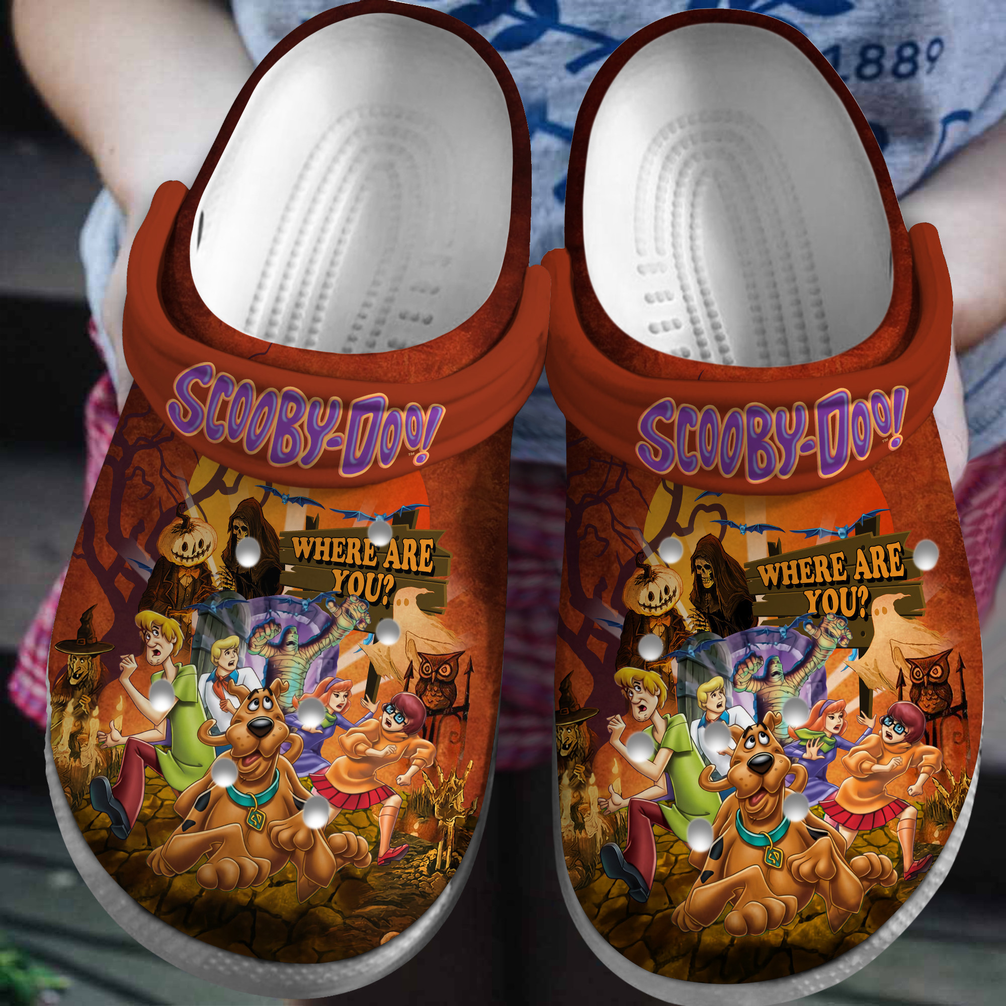 Scooby Doo Movie Crocs Crocband Clogs Shoes Comfortable For Men Women and Kids 7