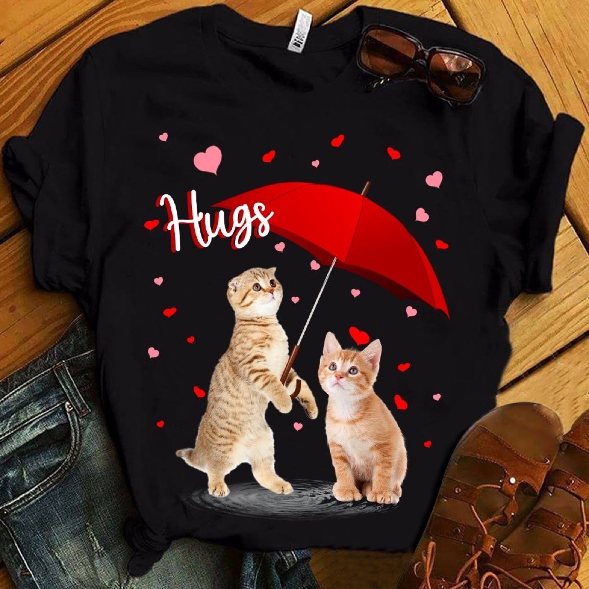 Unisex Cat Shirt Black Cat Charming T-Shirt 3