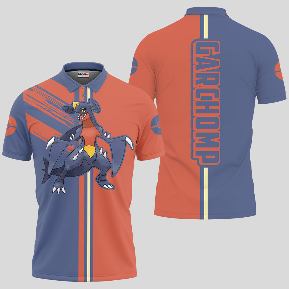 Garchomp Polo Shirts Custom Pokemon Anime Merch Clothes