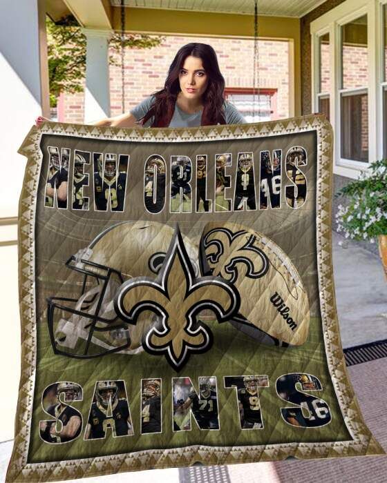 New Orleans Saints 3D Quilt Blanket, Fleece Blanket