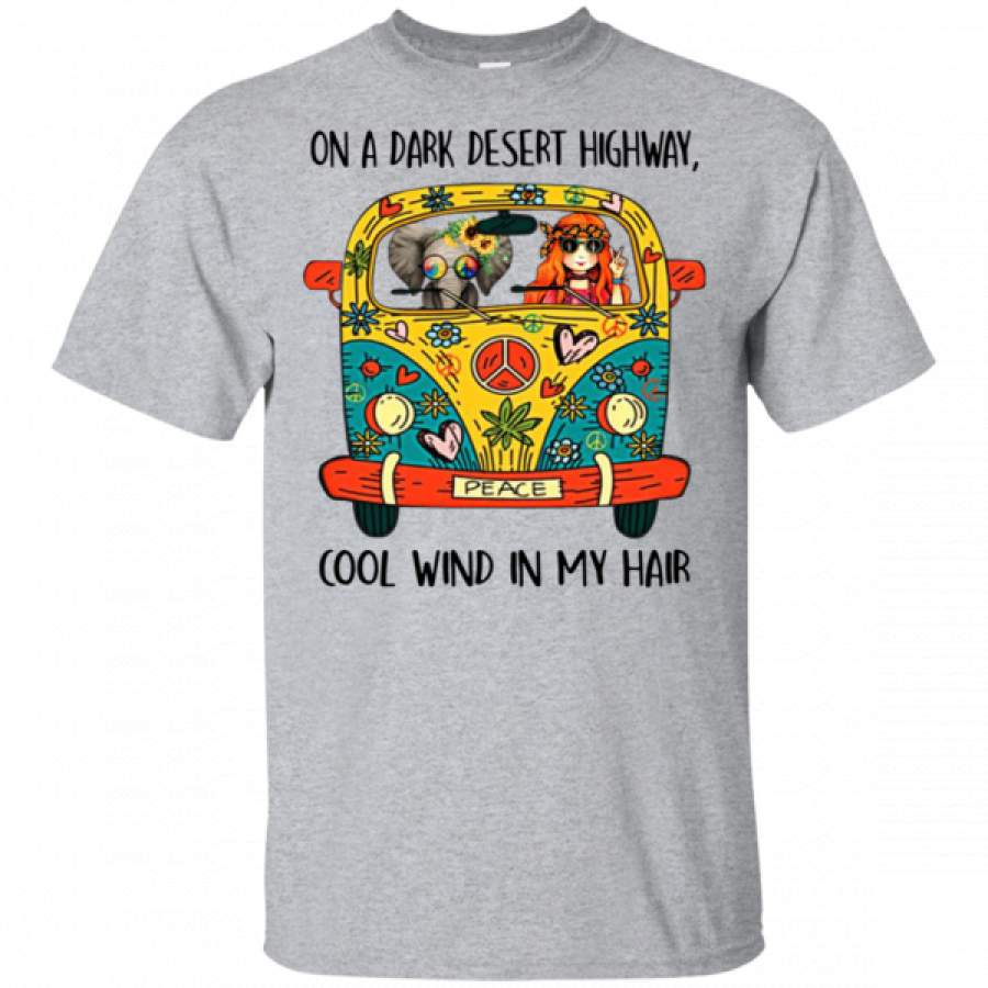 Peace Bus On a Dark Desert Highway Cool Wind In My Hair Elephant shirts