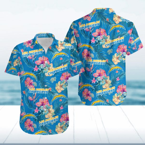 Hawaiian Shirt Island Los Angeles Chargers Summer Button Up Ha61943