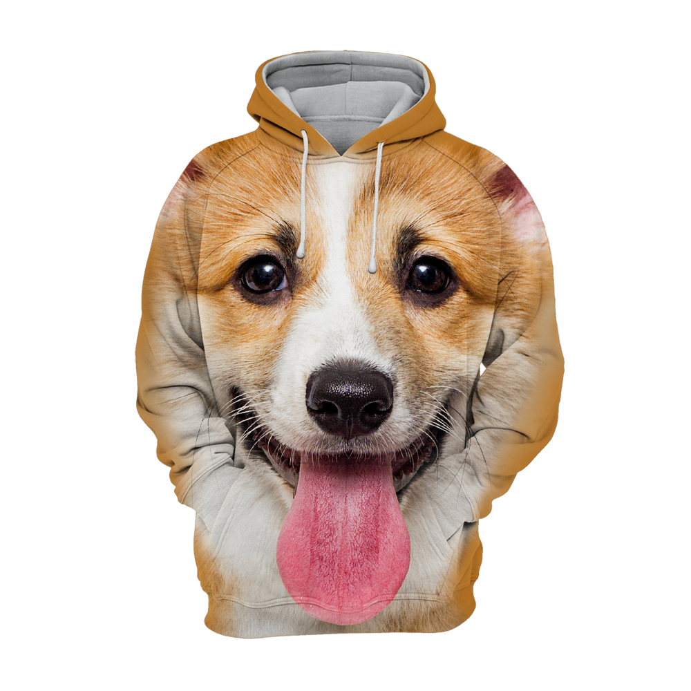 Unisex 3D Graphic Hoodies Animals Dogs Welsh Corgi Puppy Smile