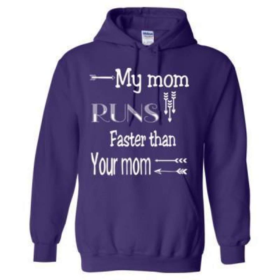 AGR My Mom Runs Faster Than Your Mom – Heavy Blend™ Hooded Sweatshirt