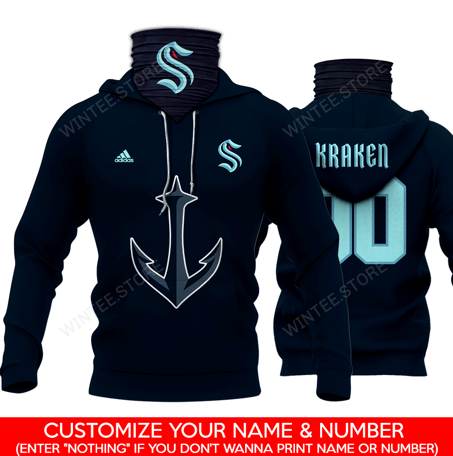 01SeattleKraken004 – CUSTOMIZE YOUR NAME & NUMBER – HOT SALE 3D PRINTED