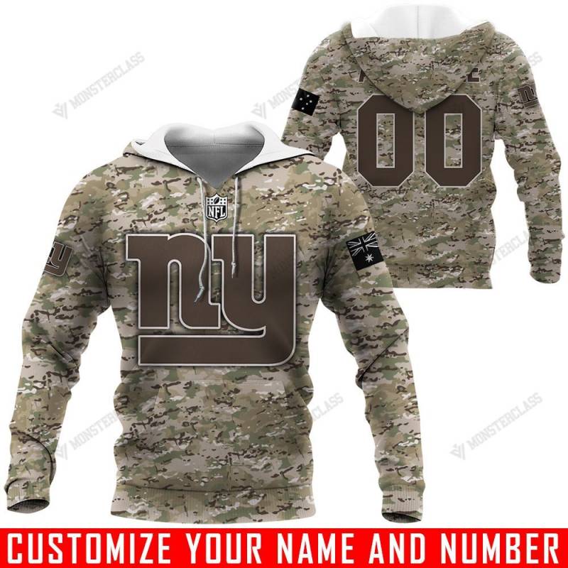 New York Giants – Camo – CUSTOMIZE NAME AND NUMBER – HOT SALE 3D PRINTED – NOT IN STORE