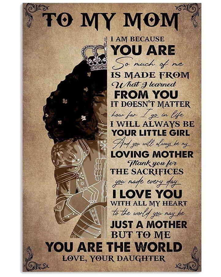 Black Queen You Are The World –  Gift For Mother’S Day, Gift For Family For Home Decor Wall Art Canvasx