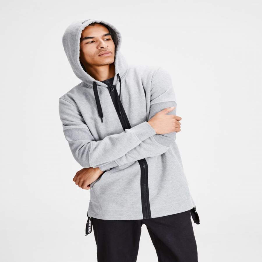 ZIP-UP HOODIE WITH DRAWSTRINGS