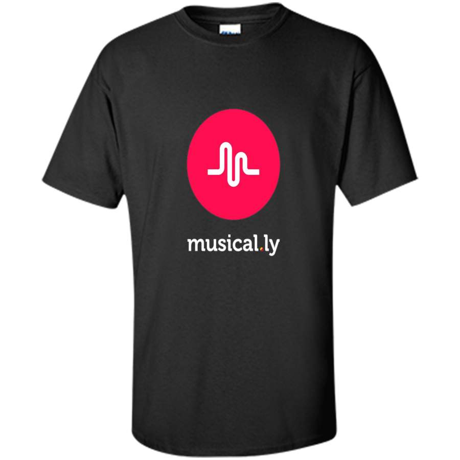 ‘musical.ly’ T-Shirt (Black – Fitted Cut) cool shirt