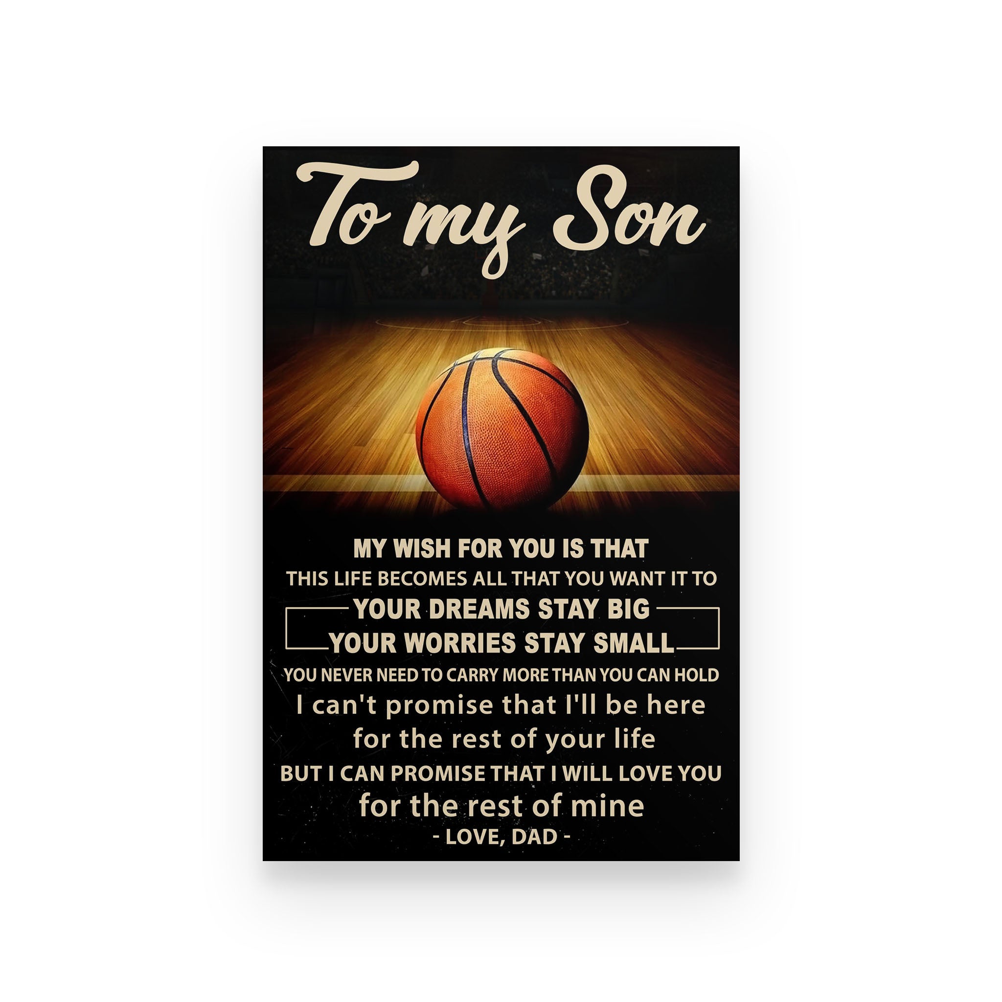 Poster basketball dad for son my wish for you is that