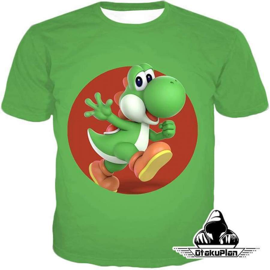 Super Cool Marios Dino Friend Yoshi Promo Amazing Green T-Shirt