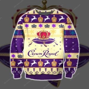 Crown Royal Knitting Ugly Christmas Sweater, All Over Print Sweatshirt Thanksgiving Day 2022 Gift