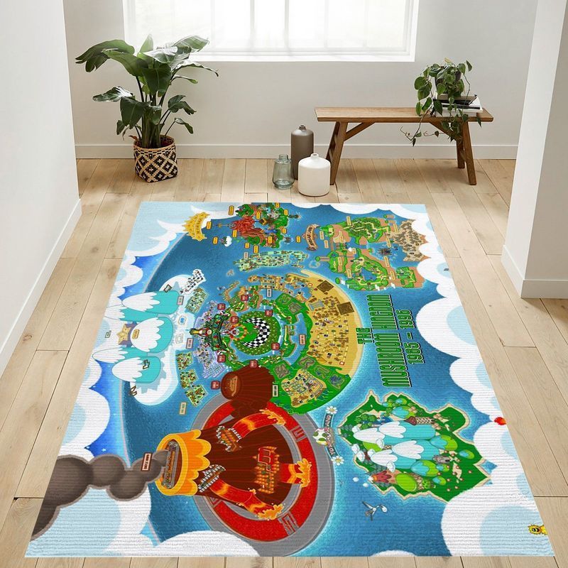 Super Mario 32 Area Rug Living Room And Bed Room Rug Gift Us Decor