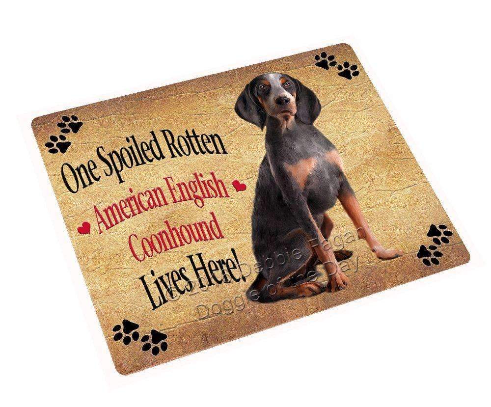 American English Coonhound Spoiled Rotten Dog Art Portrait Print Woven Throw Sherpa Plush Fleece Blanket