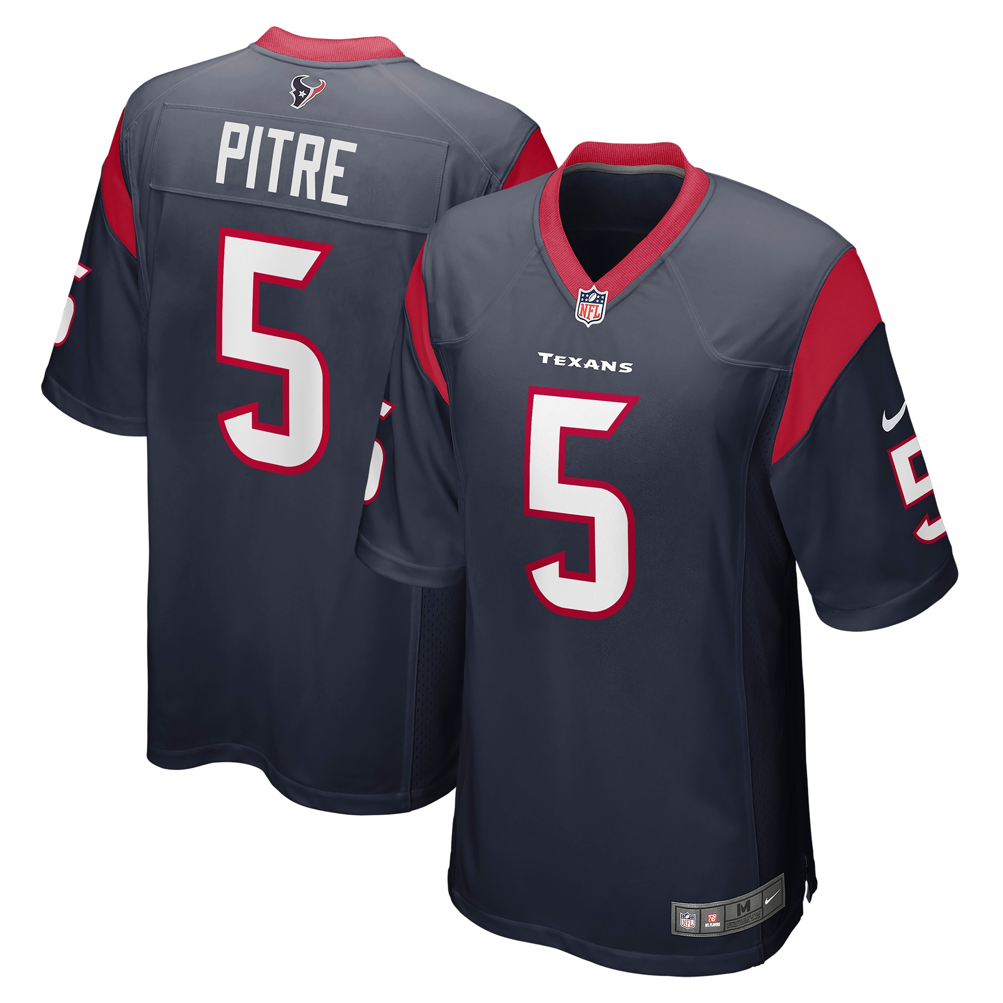 Men’s Houston Texans Jalen Pitre Navy Game Player Jersey