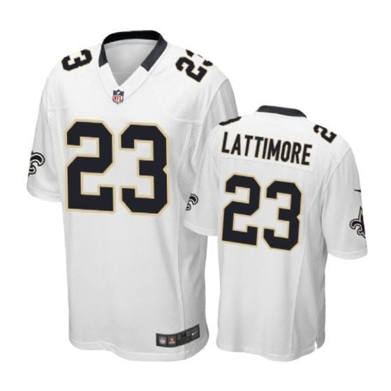 New Orleans Saints Marshon Lattimore Game White Mens Jersey