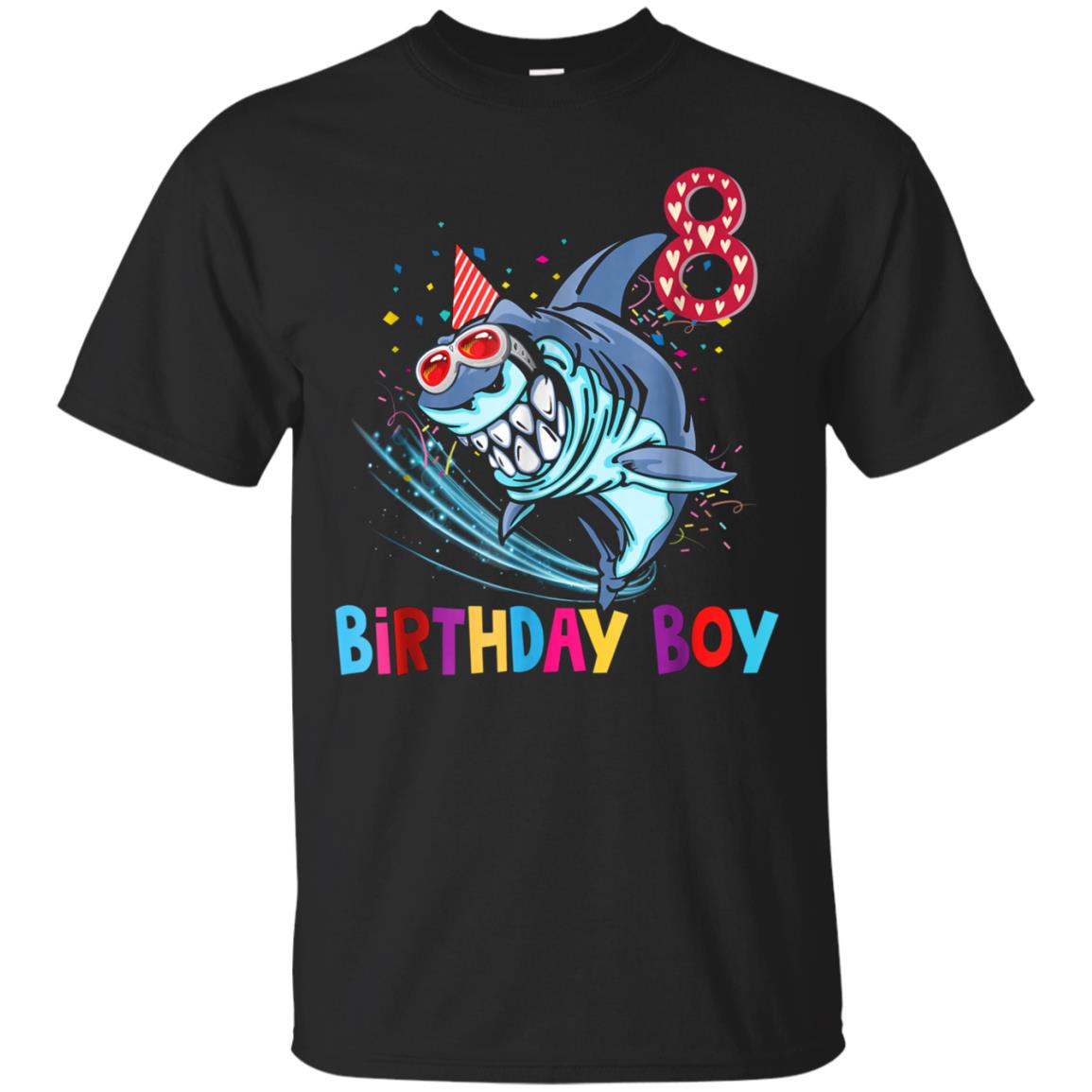 Shark Doo Doo 8 Years Old T shirt Kids 8th Birthday T-shirt