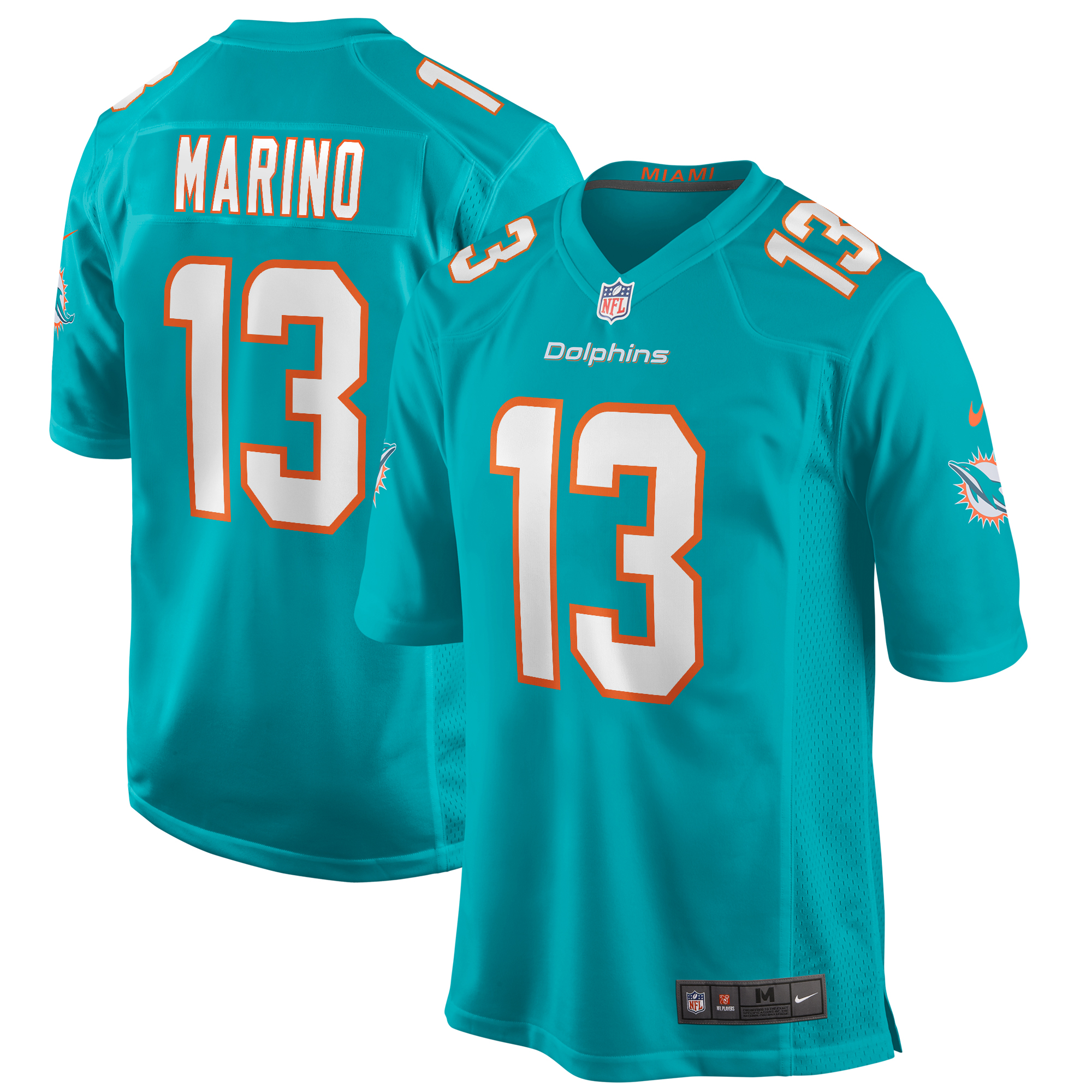 Dan Marino Miami Dolphins Game Retired Player Jersey – Aqua