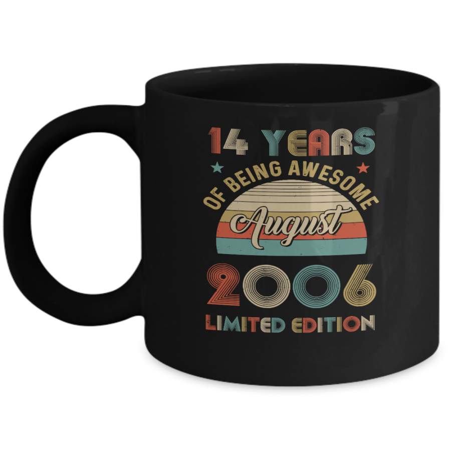 Vintage August 2006 Limited Edition 14th Birthday Gifts Mug