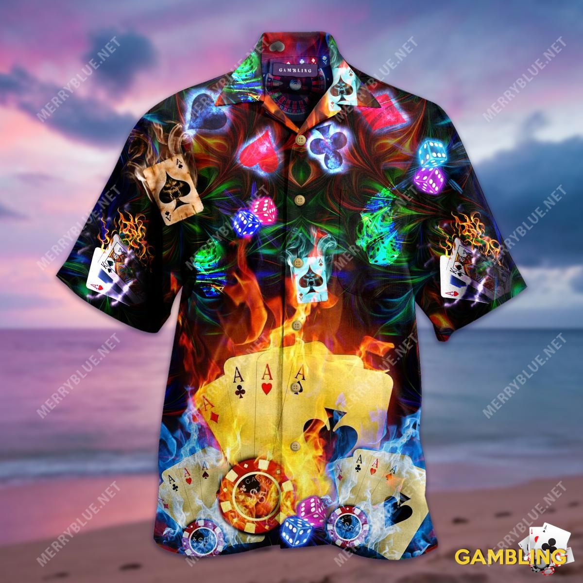 Amazing Gambling Aloha Hawaiian Shirt Colorful Short Sleeve Summer Beach Casual Shirt For Men And Women