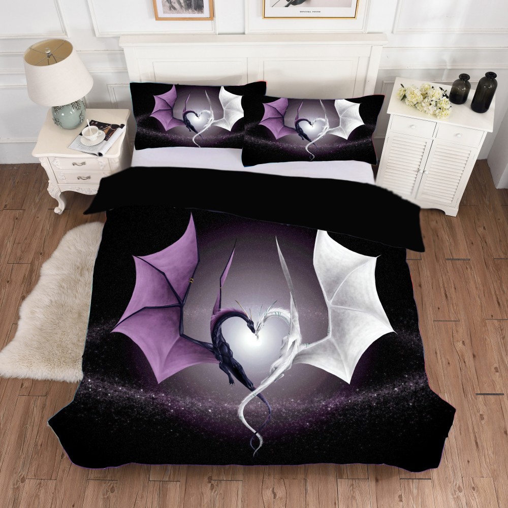 3D Fashion Printed Dinosaur Pattern Duvet Cover Comforter Bedding Set Bedroom Queen Size For S