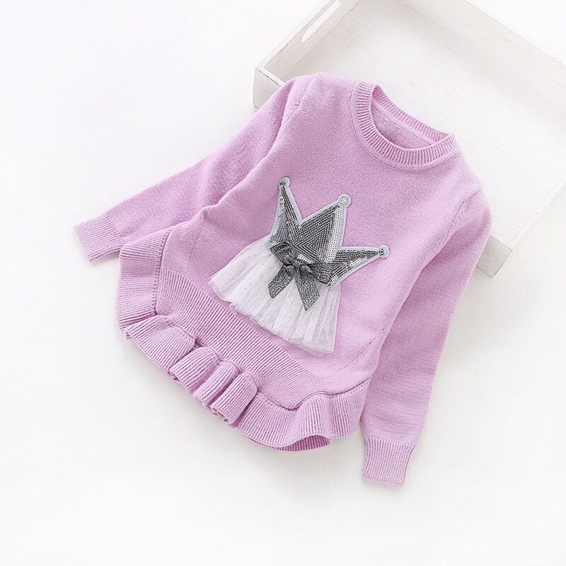 2020 New Fashion Children Clothing 2-6years Girls Sweater O-neck Pullover Girls Sweaters alx