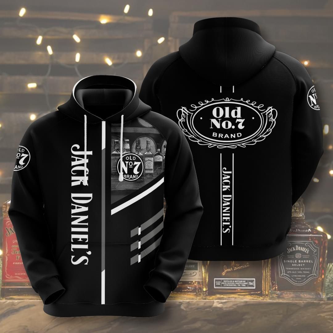 Jack Daniels Old No 7 Brand 3D Full Over Print Hoodie