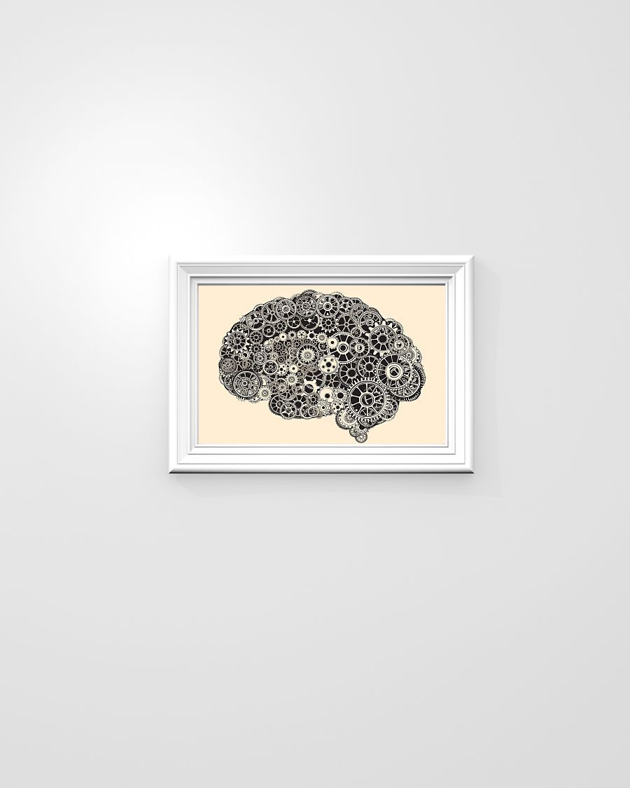 Professions Poster – Engineer’s Brain Horizontal Canvas And Poster | Wall Decor Visual Art