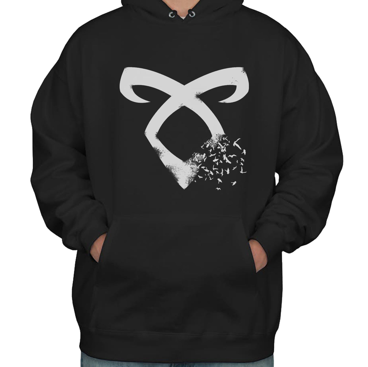 Angelic Runes Birds Unisex Pullover Hoodie
