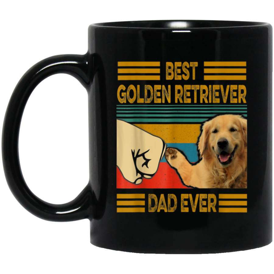 Best Golden Retriever Dad Ever Retro Vintage Mug