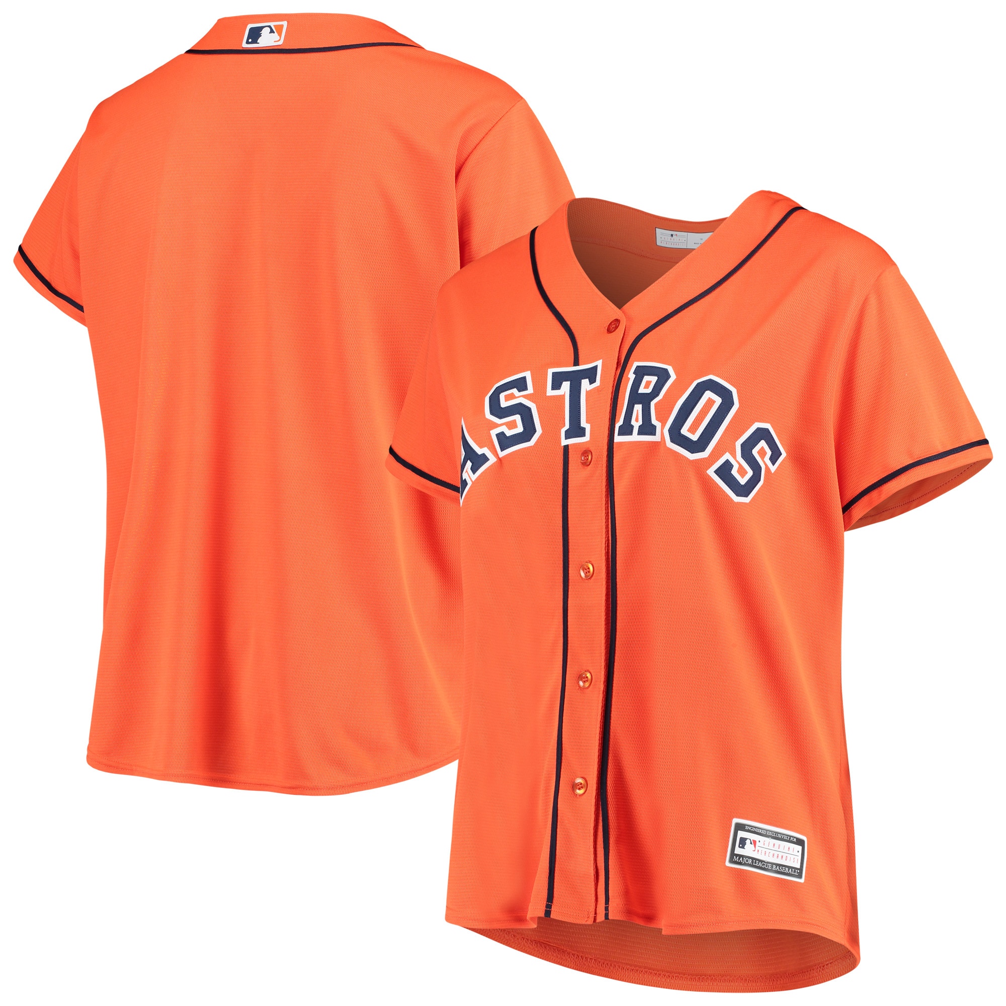 Women’s Houston Astros Orange Plus Size Alternate Team Jersey