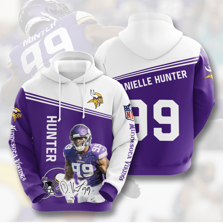 Danielle Hunter Minnesota Vikings Men And Women 3D Full Printing Hoodie Minnesota Vikings 3D Full Printing Shirt