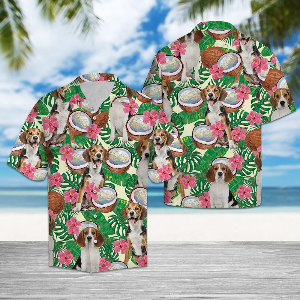 Beagle Tropical Coconut Hawaii Shirt Ha91789