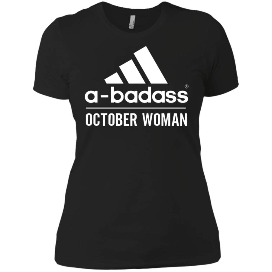 AGR A Badass October Woman Shirt Racerback T Shirt