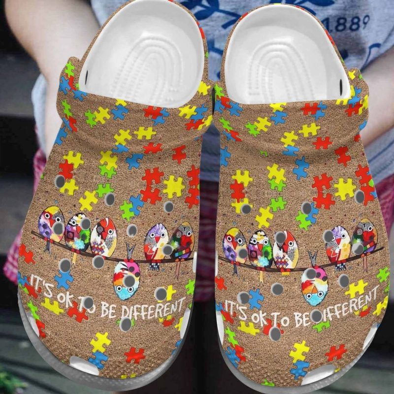 Autism Awareness It Is Oke To Be Different Crocband Clog Shoes For Men Women