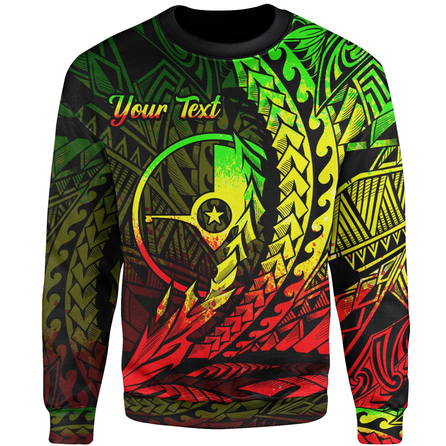 Yap Custom Personalised Sweatshirt – Wings Style Reggae Color – BN01