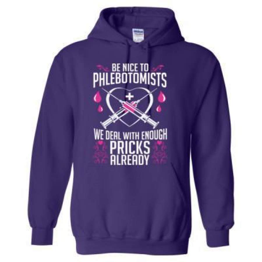 AGR Be Nice To Phlebotomists Enough Pricks Already – Heavy Blend™ Hooded Sweatshirt