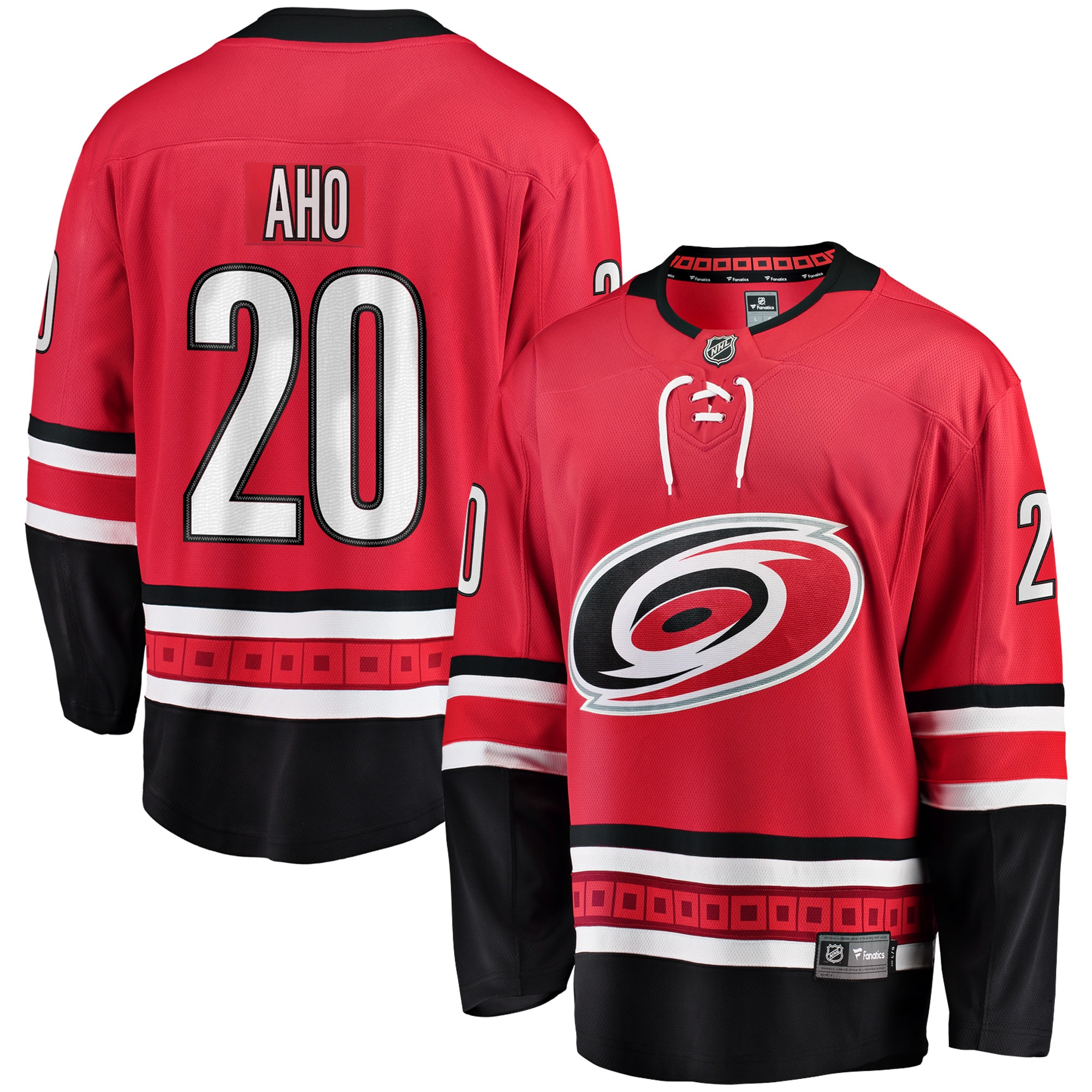 Men's Carolina Hurricanes Sebastian Aho Red Alternate Breakaway Player Jersey