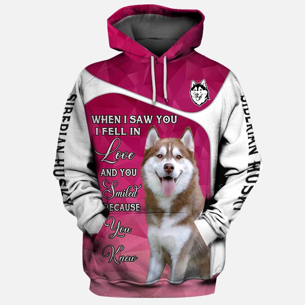 Siberian Husky When I Saw You 3D Full Printing
