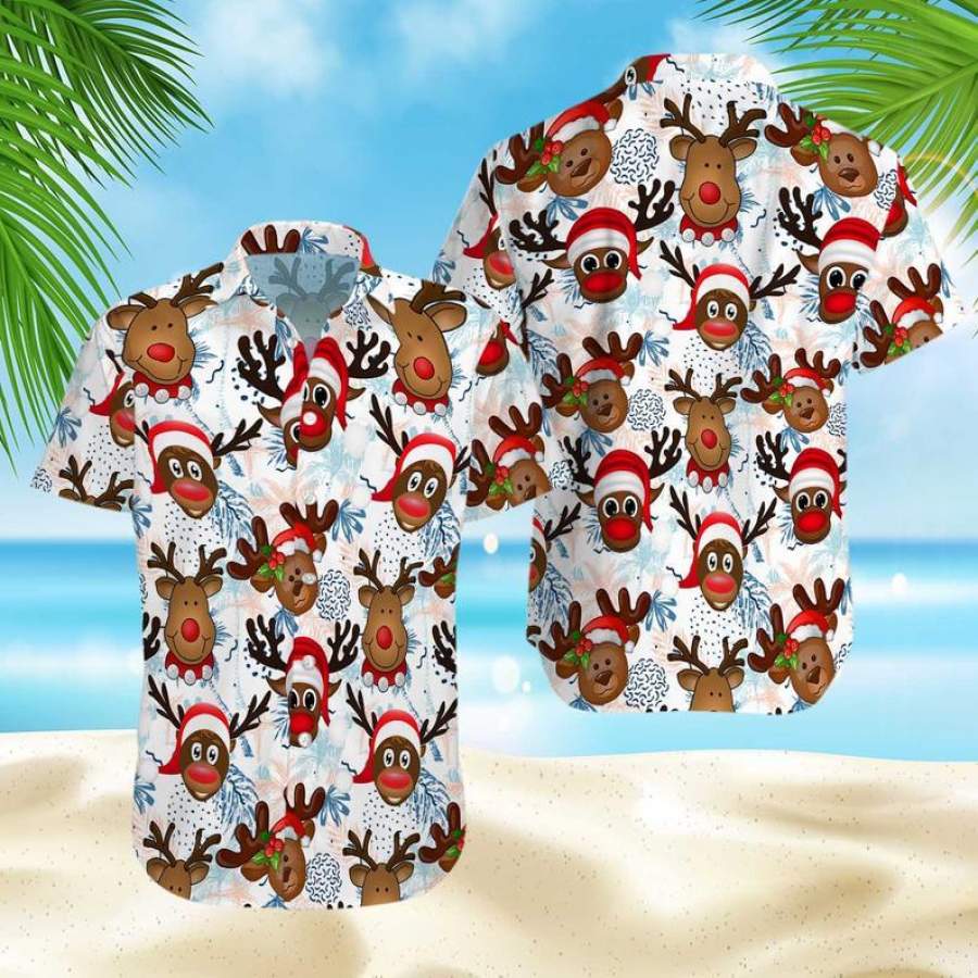 Cute Baby Reindeer Hawaii Aloha Shirts Ha72955