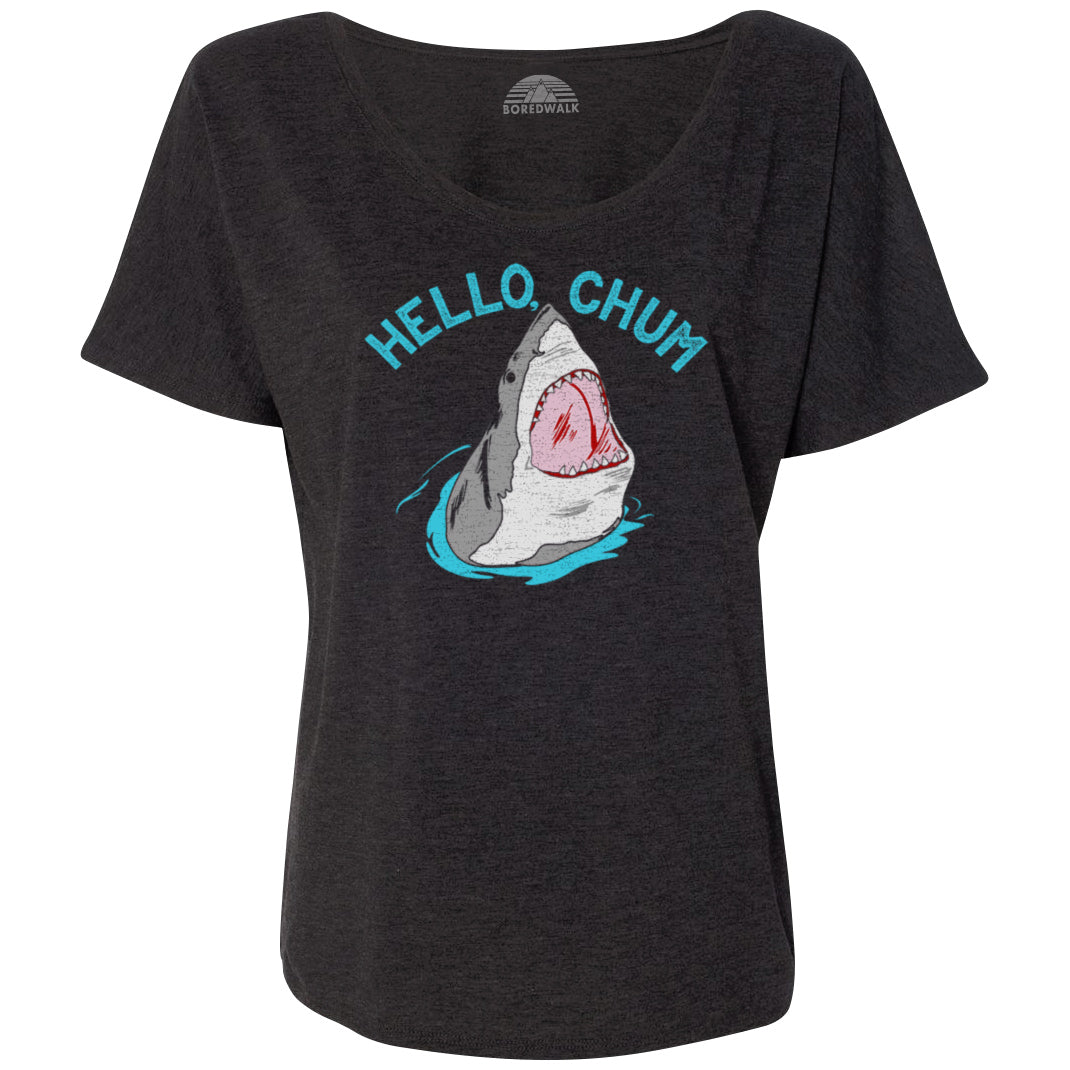 Women’S Hello Chum Shark Scoop Neck T-Shirt